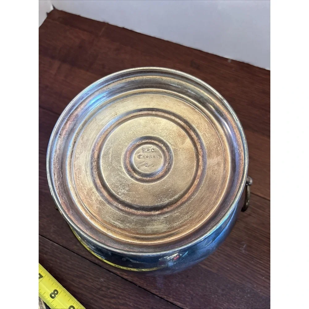 VTG Crosby E.P.C #2 Vacuum Sealed Ice Bucket With Lid, Lion Head Ring Handles